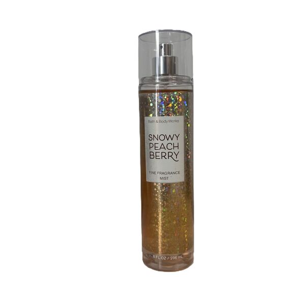 Bath And Body Works Snowy Peach Berry Fragrance Body Mist 8oz NEW - Picture 1 of 3